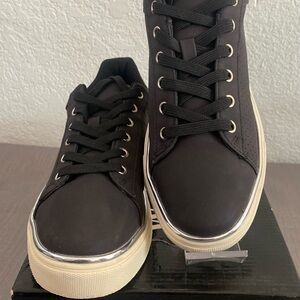 Wanted Black Sneakers with Silver Accents